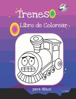 Trenes Libro de Colorear para Niños 4-8 años: Libro de colorear 20 dibujos de estaciones de trenes para colorear B09SG1X1W9 Book Cover