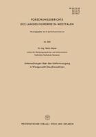 Untersuchungen Uber Den Umformvorgang in Waagerecht-Stauchmaschinen 3663038327 Book Cover