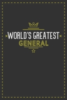 World's Greatest General: Lined notebook - best gift for General B083XT172F Book Cover