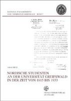 Nordische Studenten an Der Universitat Greifswald in Der Zeit Von 1815 Bis 1933 3515080848 Book Cover