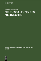 Neugestaltung des Mietrechts 3112638115 Book Cover