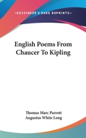 English Poems From Chaucer to Kipling B0BPRH64NG Book Cover