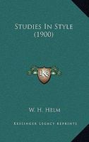 Studies In Style 1104473186 Book Cover