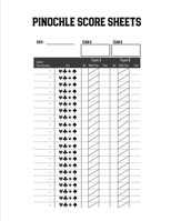 Pinochle Score Sheets: Keep Track Of Games Scoring Card Game Notebook 1654343609 Book Cover