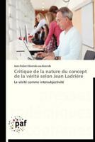 Critique de La Nature Du Concept de La Va(c)Rita(c) Selon Jean Ladria]re 3838170865 Book Cover