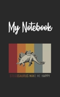 My Notebook: Dinosaur Retro And Vintage Style 100 Pages And Lined 1710134984 Book Cover