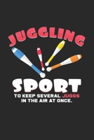 Juggling sport: 6x9 Juggling - dotgrid - dot grid paper - notebook - notes 1087051223 Book Cover