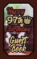 Happy 97th Birthday Guest Book: 97 Boardgames Celebration Message Logbook for Visitors Family and Friends to Write in Comments & Best Wishes Gift Log (Birth Day Guestbook) 1092760237 Book Cover