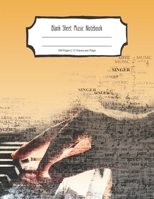 Blank Sheet Music Notebook: Lined/Ruled Paper And Staff Manuscript Paper For Notes - Lyrics And Music. For Musicians-Music Lovers-Students- Songwriting. Book Notebook Journal 100 Pages 8.5x11in 169266008X Book Cover