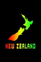 New Zealand Notebook: Beautiful New Zealand Map Notebook with 120 squared pages in Trim size 15,24 x 22,86 cm (6 x 9) 1676753915 Book Cover
