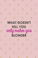What Doesn't Kill You Only Makes You Blonder: Notebook Journal Composition Blank Lined Diary Notepad 120 Pages Paperback Pink Golden Star Blonde 1712335510 Book Cover