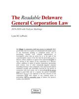 The Readable Delaware General Corporation Law: 2019-2020 with VisiLaw Markings 1082899836 Book Cover
