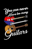 You Can Never Have Too Many Guitars: Sheet Music Notebook, Blank Manuscript Paper for Songwriters and Musicians (120 Pages, 6 x 9) 1692239988 Book Cover