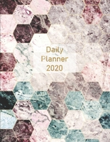 Daily Planner 2020: ONE DAY PER PAGE / Everyday Time Schedule Planning - Trackers, Task Lists, Goals and Gratitude Section (included Yearly and MONTHLY CALENDARS) - Cover of Hexagon Marble - Large, 42 1709864397 Book Cover