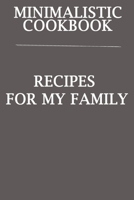 Minimalistic CookBook Recipes For My Family : A 120 Lined Pages To Note Down Your Way To Those Delicious Meals! 167529304X Book Cover