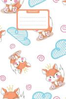 Notenheft: Gr��e ca. Din A5 I 100 Seiten I 12 Notensysteme pro Seite I ideal f�r den Musikunterricht oder zum �ben von Noten I Design mit einem niedlichen Fuchs 1080531106 Book Cover