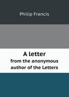 A Letter from the Anonymous Author of the Letters 1341886522 Book Cover