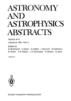 Astronomy and Astrophysics Abstracts, Volume 54: Literature 1991, Part 2, Volumes A-B 0387557954 Book Cover