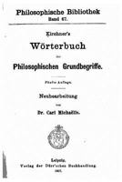 Kirchner's W�rterbuch der philosophischen Grundbegriffe 1533618925 Book Cover