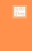 2020 Diary: 5x8 week to a page planner with 12 monthly planners. Lined paper pages after diary for all your notes. Perfect pocket size for general use, small business owners and students. Orange cover 1692568000 Book Cover