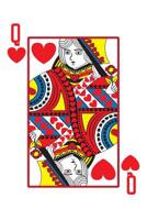 Queen of Hearts Lined Notebook: 6 x 9 120 Page Lined Notebook Queen of Hearts Playing Card 1099171709 Book Cover