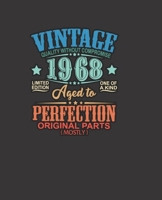 VINTAGE Quality Without Compromise limited edition 1968 one of a kind Aged to Perfection original parts (mostly), 7.5 X 9.25 COLLEGE RULE LINED BLANK 150 PAGE NOTEBOOK: colored typography designed com 1697437451 Book Cover