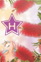 H: Initial Monogram Notebook Lined Pages Flower Journal College Ruled Notebook for Women, Girls & School - Personalized 1676407316 Book Cover