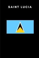 Saint Lucia: Country Flag A5 Notebook to write in with 120 pages 1691074179 Book Cover