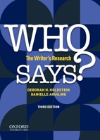 Who Says?: The Writer's Research 0190633476 Book Cover