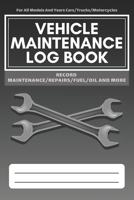 Vehicle Maintenance Log Book: Service - Repairs Maintenance & Checklist Mileage Fuel Record Book For Cars, Trucks, Motorcycles, Boats (6 x 9 in) 1700652532 Book Cover