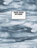 Graph Paper Notebook: 8.5 x 11 4x4 Quad Ruled 120 Pages Blue Gray Cloud Abstract Marble 1793267812 Book Cover