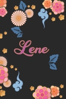Lene: Notizblock, Personalisiertes Tagebuch mit Vornamen f�r M�dchen und Frauen, 100-seitiges Notizbuch 6x9 (15x23cm) mit chinesischem Blumenmuster. 1661635105 Book Cover
