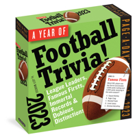 A Year of Football Trivia! Page-A-Day Calendar 2023: League Leader, Famous Firsts, Immortal Records & Dubious Distinctions 152351616X Book Cover