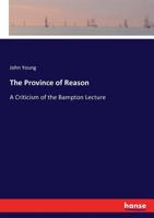 The Province of Reason 3337264107 Book Cover
