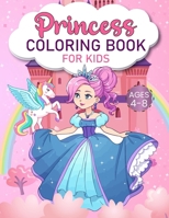 Princess Coloring Book For Kids Ages 4-8: 40 Enchanting Princess in Diverse Dreamscapes Coloring Book For Kids. B0CRF4L8ZS Book Cover