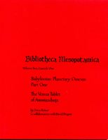 Babylonian planetary omens (Bibliotheca Mesopotamica) 0890030103 Book Cover