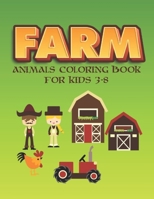 Farm animals coloring book for kids 3-8: Farmer book by Big Chameleon - Country farm scenes and animals coloring book B08C8RW9DK Book Cover