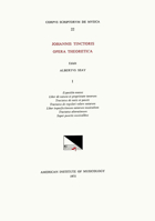 CSM 22 Johannes Tinctoris (Ca. 1453-1511), Opera Theoretica, Edited by Albert Seay in 3 Volumes. Vol. 1 [7 Treatises]: Volume 22 1595513027 Book Cover