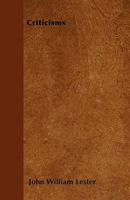 Criticisms 0526119985 Book Cover