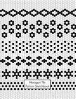 Hexagon Tile Pattern Sketchbook : 1/8 Inch (0. 125 Inch) Hexagonal Paper, 8. 5 X 11 , 75 Sheets / 150 Pages, White and Black 1793035121 Book Cover