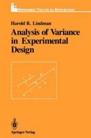 Analysis of Variance in Experimental Design 1461397243 Book Cover