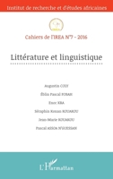 Littérature et linguistique: Cahiers de l'IREA N°7-2016 (French Edition) 2343109222 Book Cover