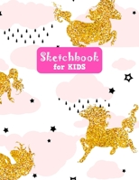 Sketchbook for Kids: Unicorn Unicorn Large Sketch Book for Drawing, Writing, Painting, Sketching, Doodling and Activity Book- Birthday and Christmas Gift Ideas for Kids, Girls, Boys, Teens and Women - 1655594427 Book Cover
