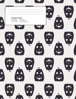 Halloween Pumpkins Composition College Ruled Book (7.44 X 9.69) 200 Pages V6 1722908904 Book Cover