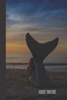 sunset mermaid: small lined Mermaid Notebook / Travel Journal to write in (6'' x 9'') 120 pages 1692473786 Book Cover