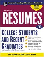 Resumes for College Students and Recent Graduates 0071437371 Book Cover