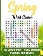 Spring Word Search Large Print: 100 Large-Print Puzzles B09TDW82LQ Book Cover