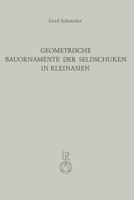 Geometrische Bauornamente Der Seldschuken in Kleinasien 3882260963 Book Cover