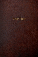 Graph Paper: Executive Style Composition Notebook - Brown Leather Style, Softcover 6 x 9 - 100 pages (Office Essentials) 1691091790 Book Cover