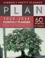 5 year monthly planner 2020-2024: monthly planner 5 year : password keeper and Journal, 60 Months Calendar (5 Year Monthly Plan Year 2020, 2021, 2022, 2023, 2024 ) | bonzi tree design 1696536154 Book Cover